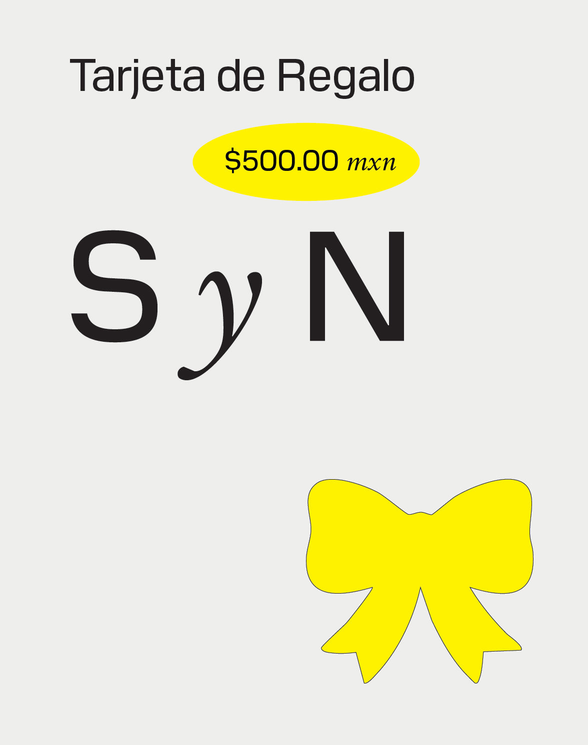 Tarjeta de Regalo $500.00 MXN