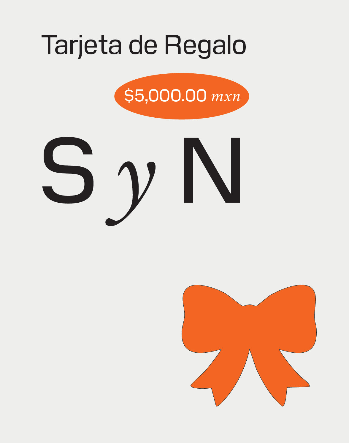 Tarjeta de Regalo $5,000.00 MXN